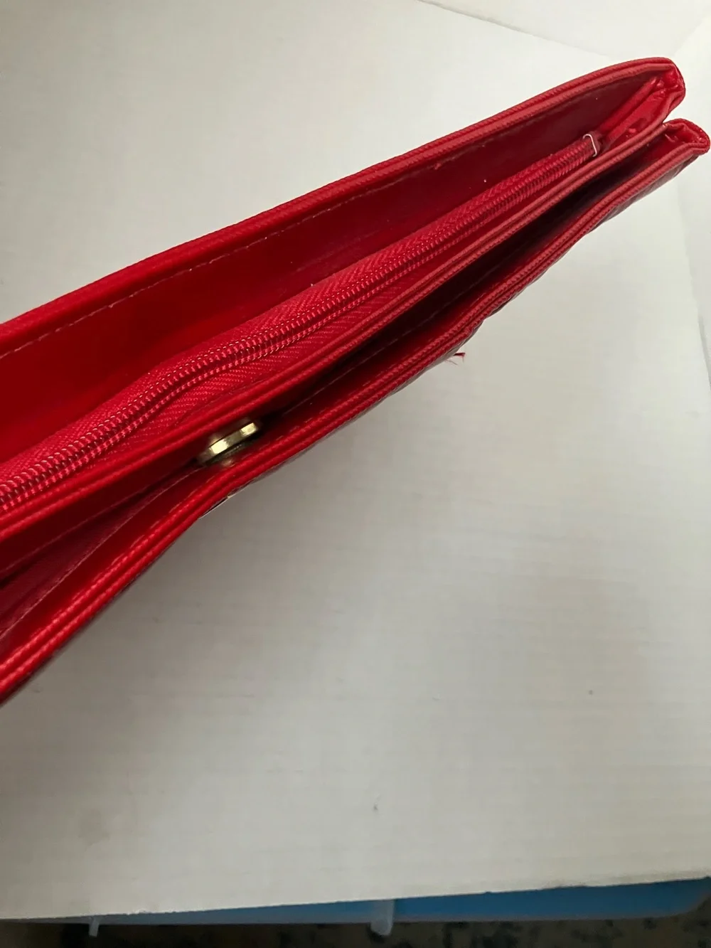 Vintage MCI 1980’s Red Women's Wristlet Clutch 8x13‎ Inches Punk Art Deco Disco